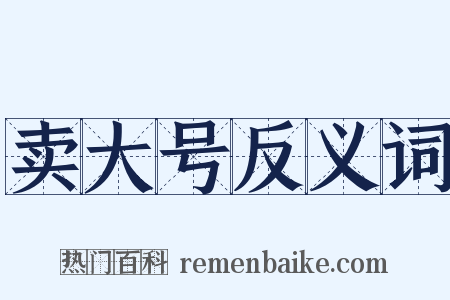 卖大号反义词是什么意思的图片